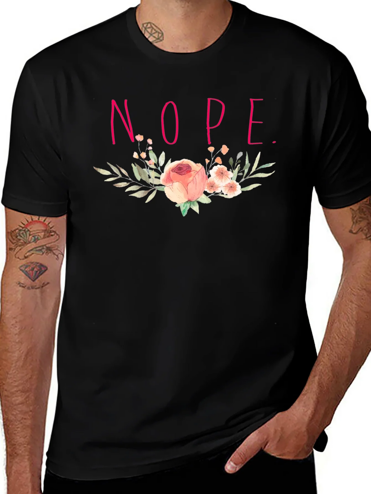 Floral Nope. Graphic Tee product image 1