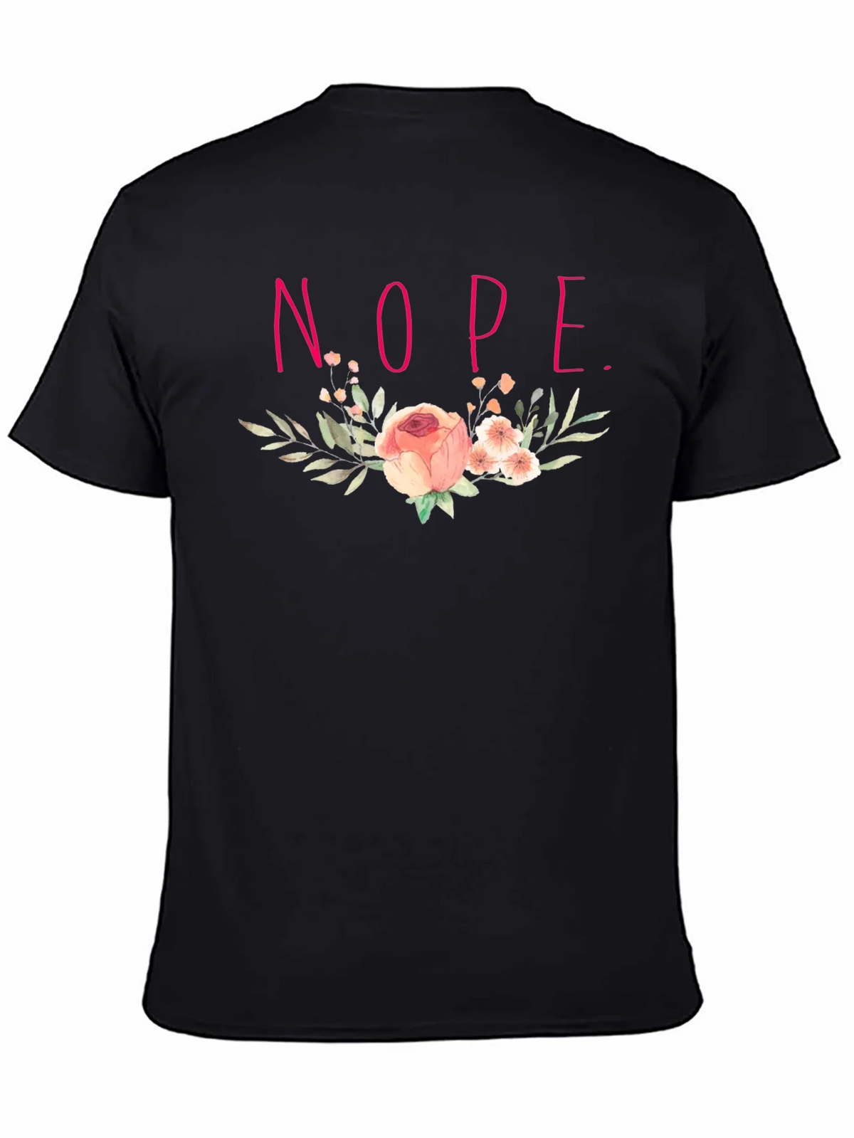 Floral Nope. Graphic Tee product image 4