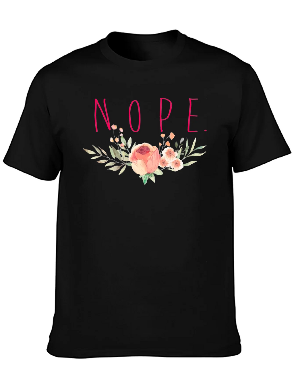 Floral Nope. Graphic Tee product image 3