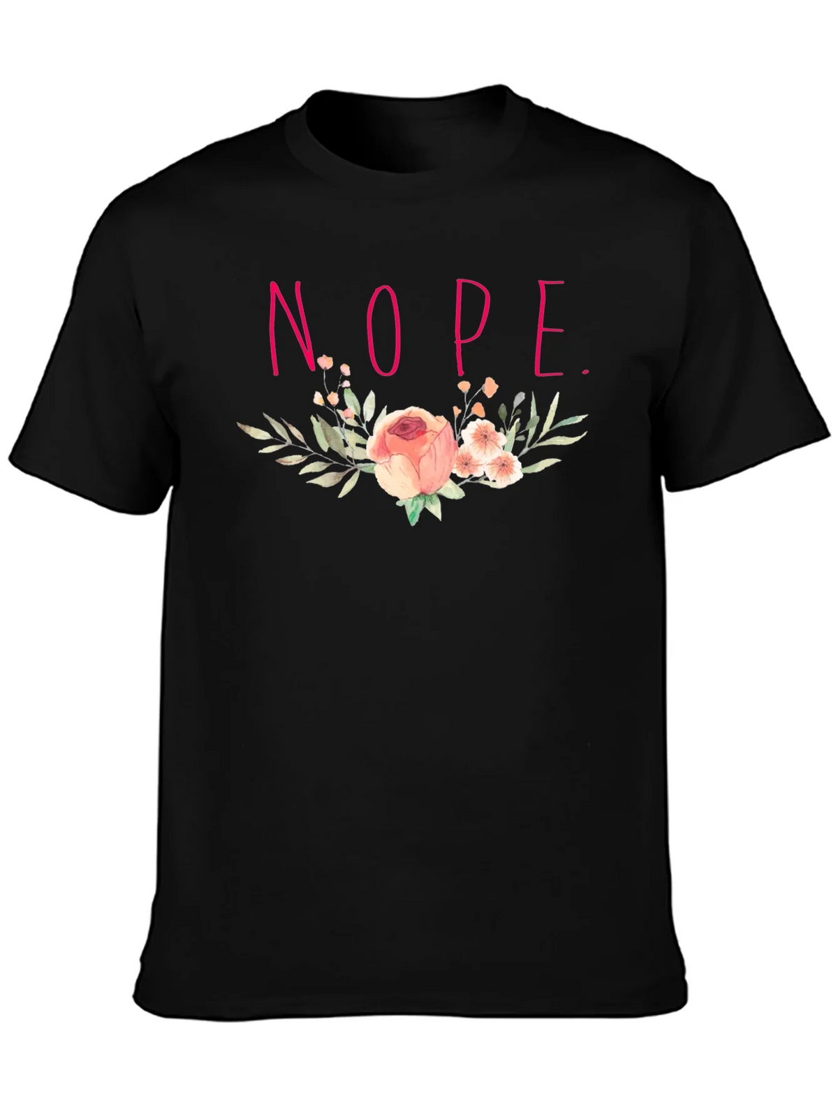 Floral Nope. Graphic Tee product image 3