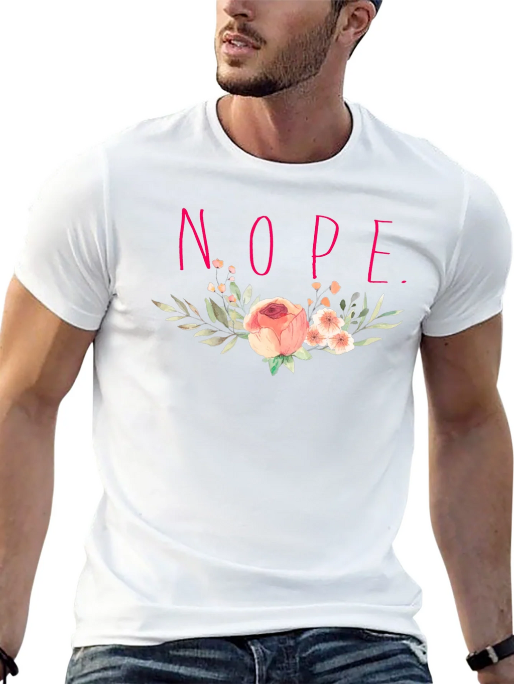 Floral Nope. Graphic Tee product image 12