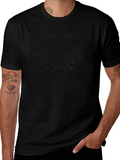 Floral Heart Graphic Black T-Shirt - Stylish & Unique product image 1