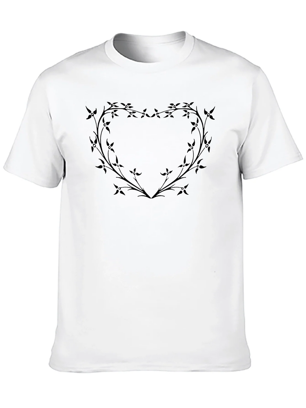 Floral Heart Graphic Black T-Shirt - Stylish & Unique product image 9