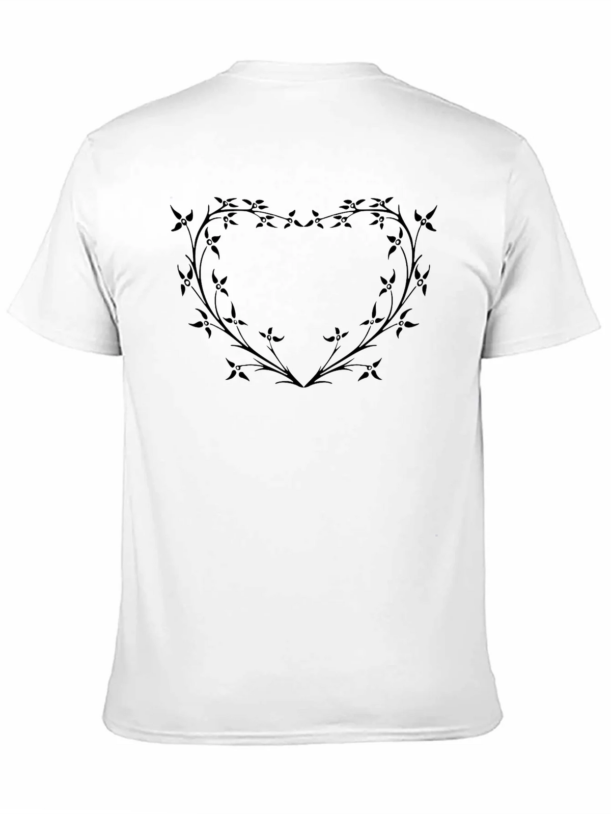 Floral Heart Graphic Black T-Shirt - Stylish & Unique product image 10