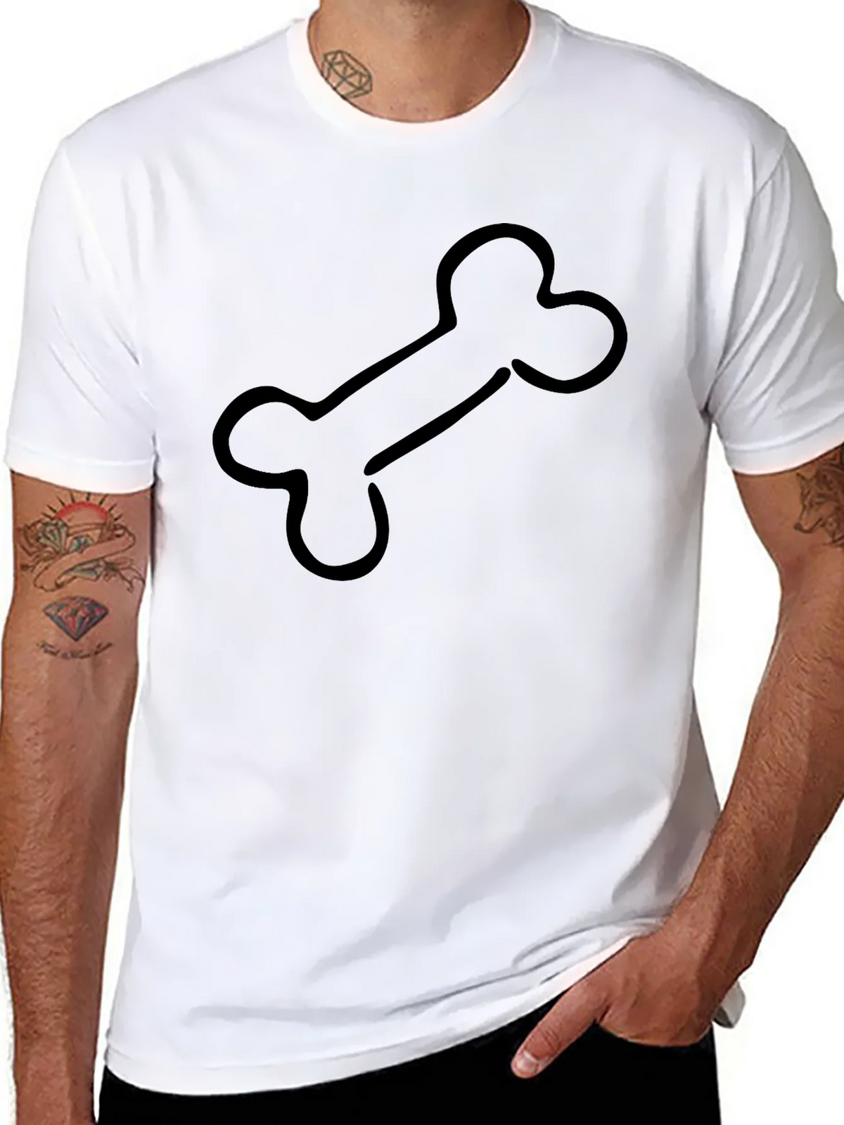 Bone Graphic Black T-Shirt - Casual Cool Style product image 7