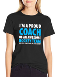 Proud Hockey Coach T-Shirt - Awesome Team Gift product image 1