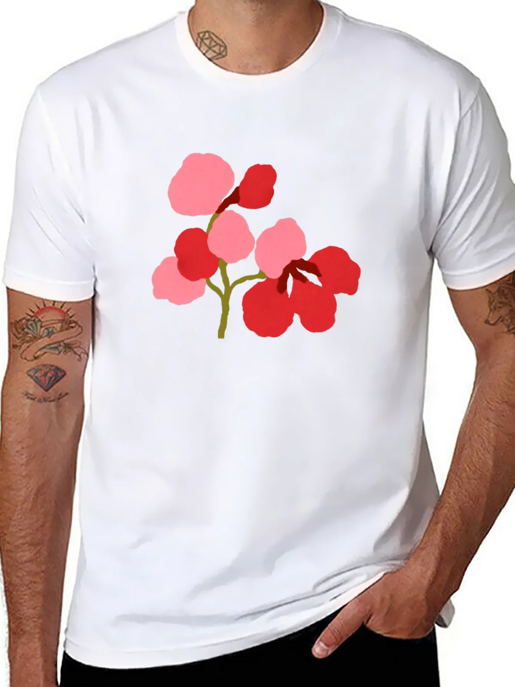 Floral Print Black Tee product image 7