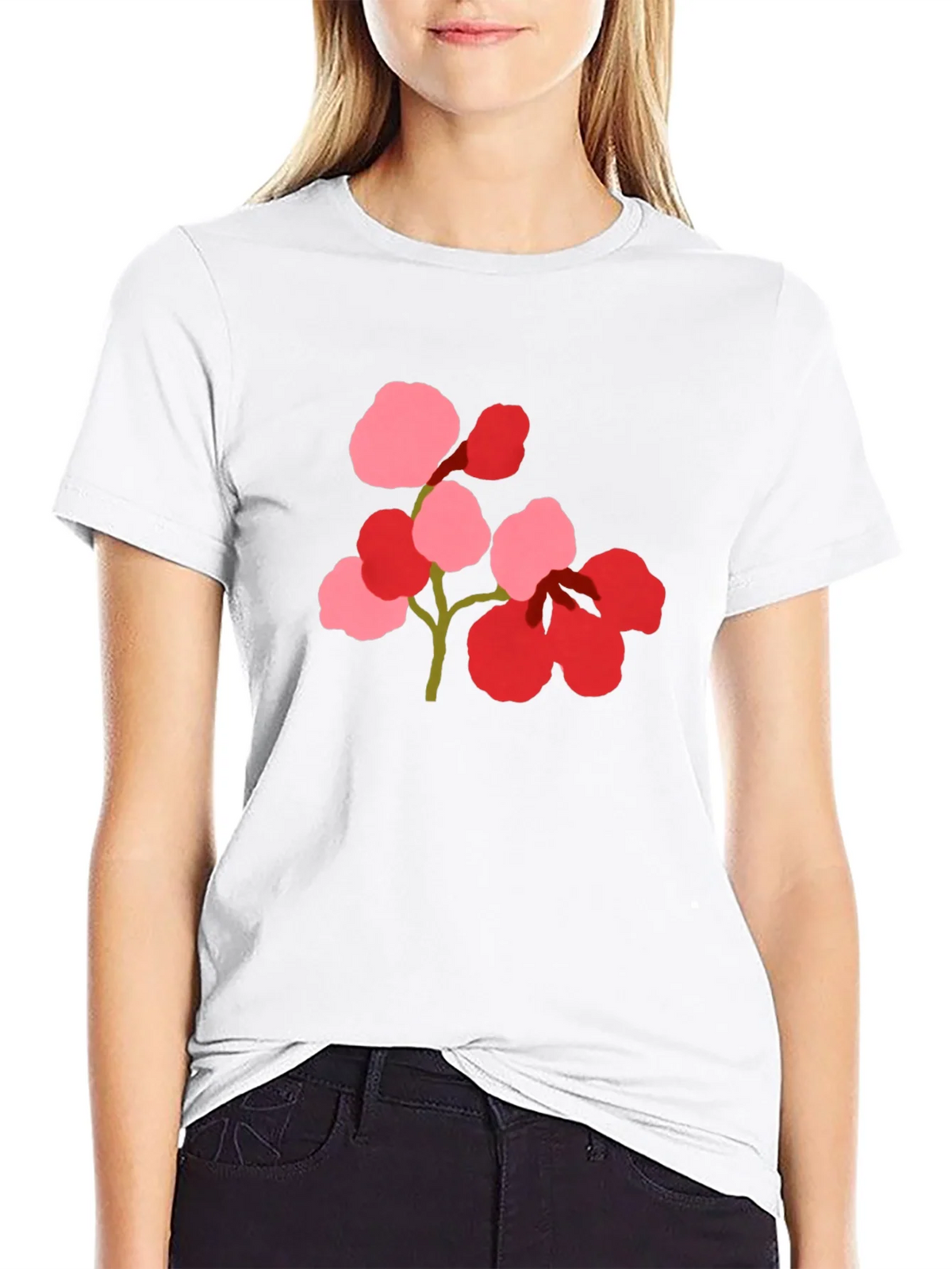 Floral Print Black Tee product image 8