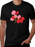 Floral Print Black Tee product image 1