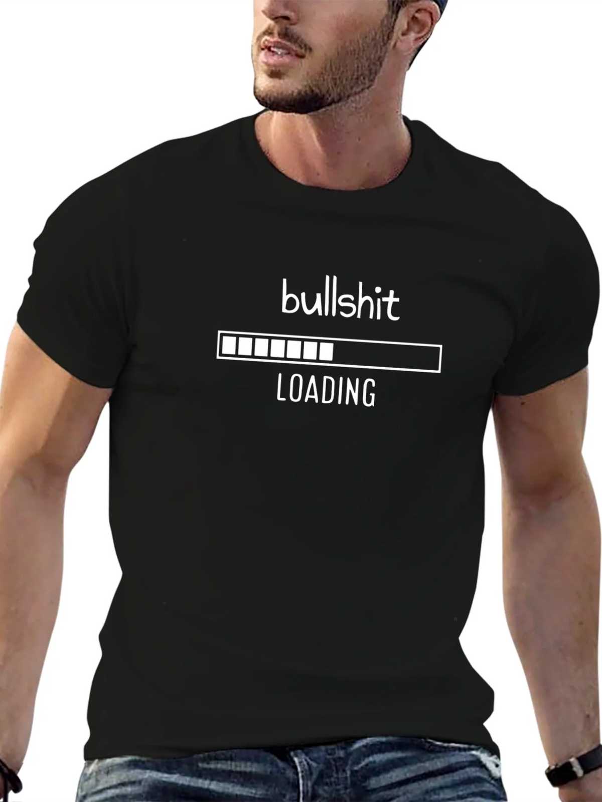 Bullshit Loading Funny Graphic T-Shirt product image 6