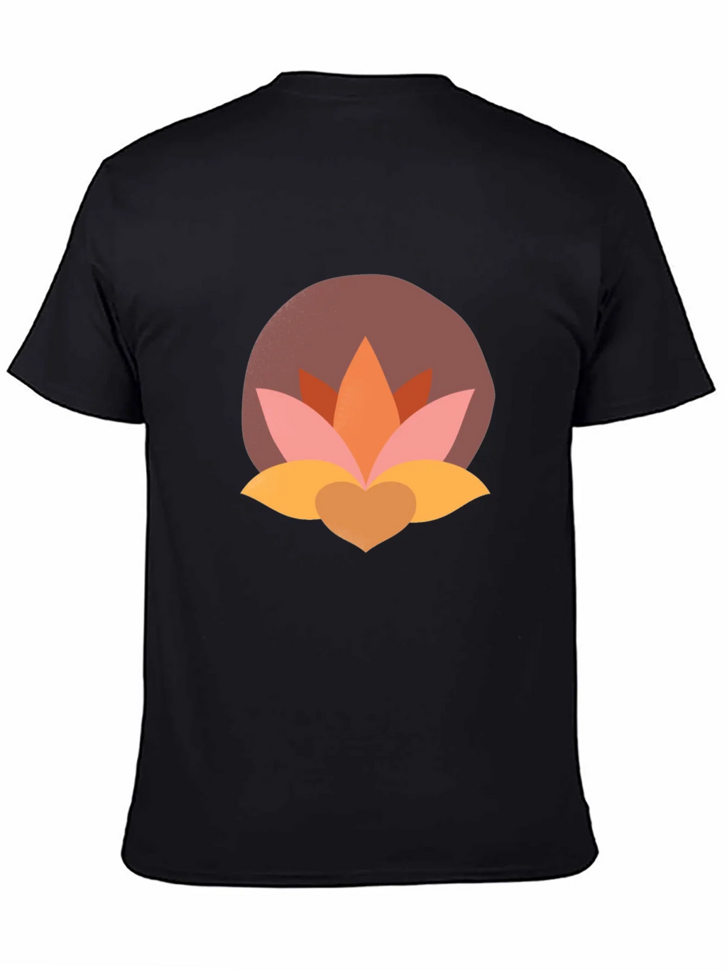 Lotus Flower Graphic Tee - Modern Black T-Shirt product image 3