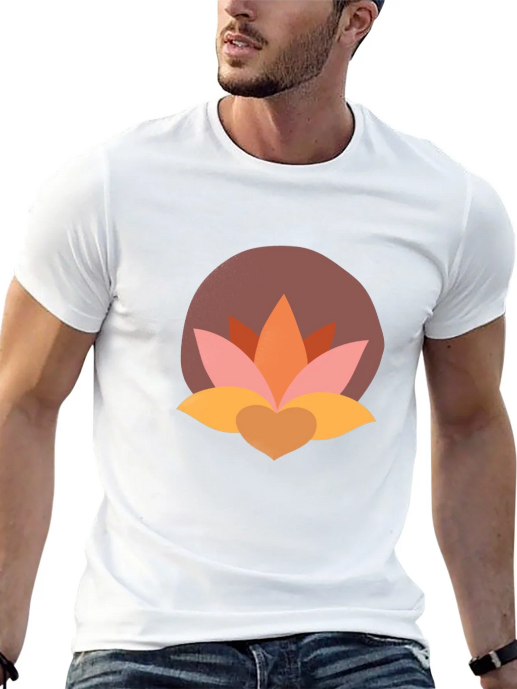 Lotus Flower Graphic Tee - Modern Black T-Shirt product image 10