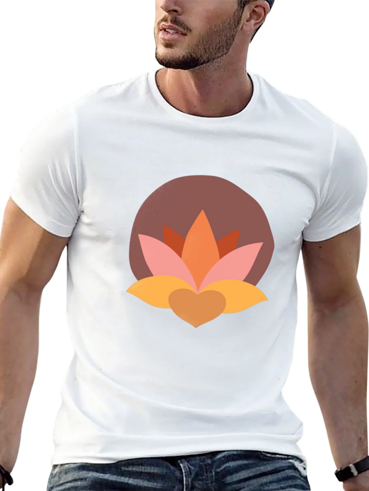 Lotus Flower Graphic Tee - Modern Black T-Shirt product image 10