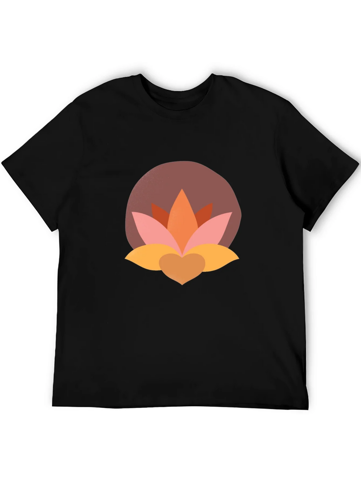 Lotus Flower Graphic Tee - Modern Black T-Shirt product image 4