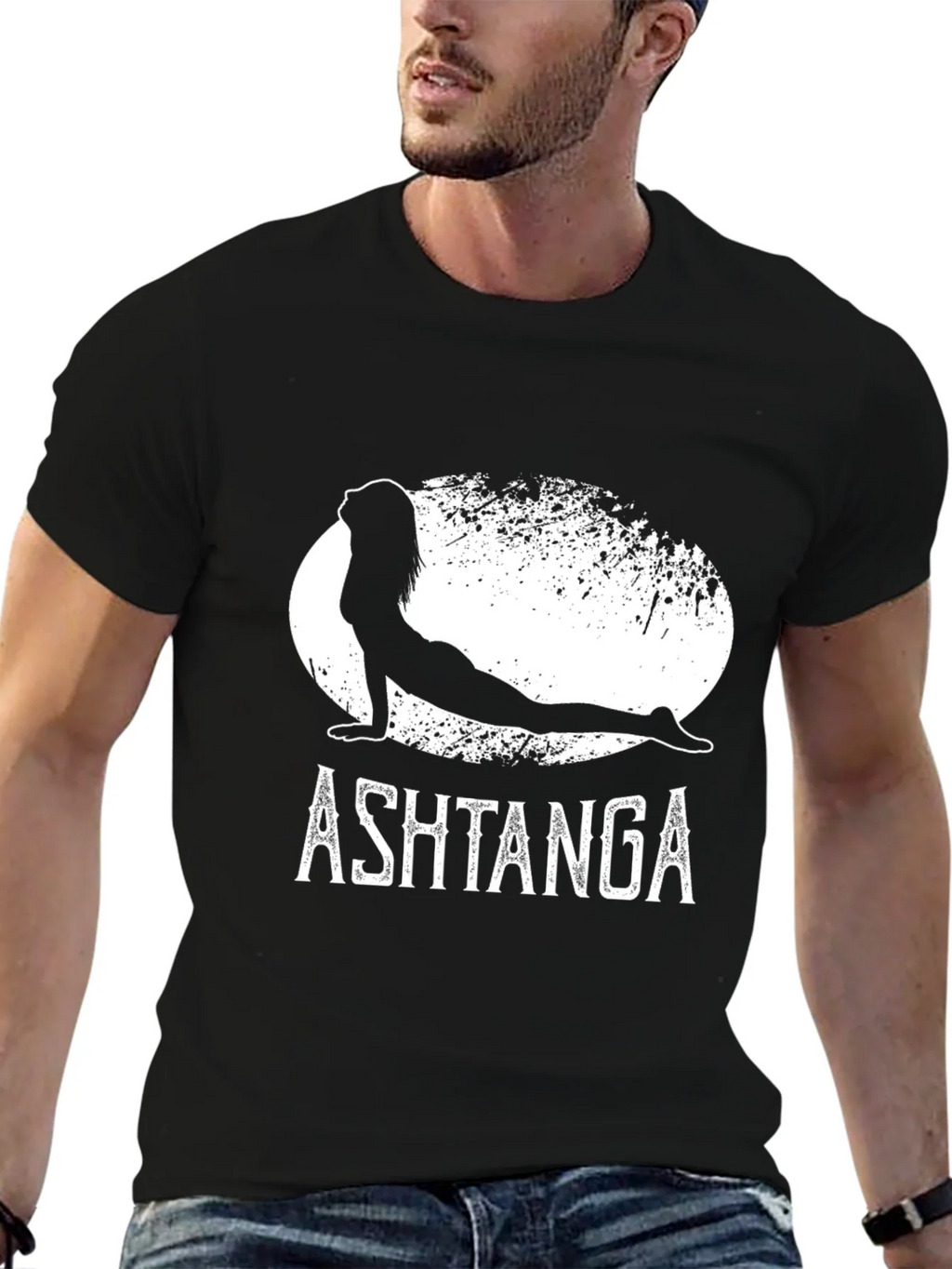 Ashtanga Yoga T-Shirt - Black Graphic Tee product image 6