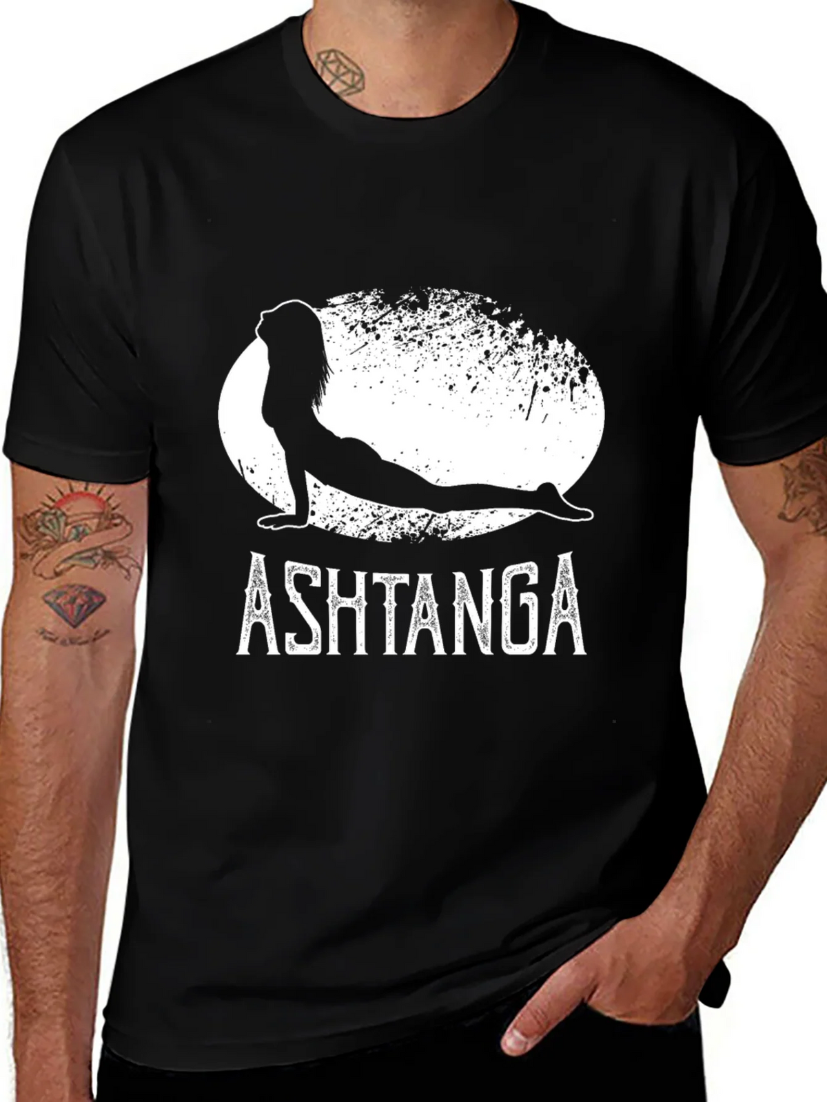 Ashtanga Yoga T-Shirt - Black Graphic Tee product image 1