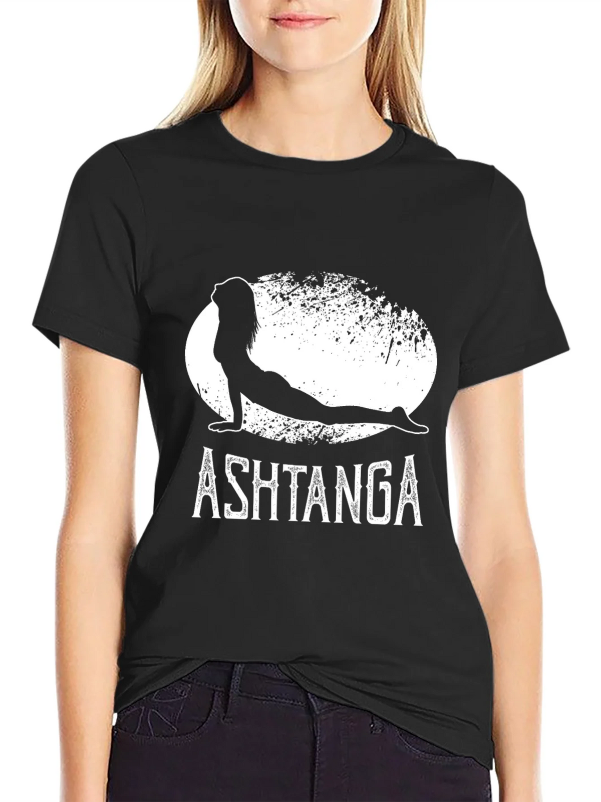 Ashtanga Yoga T-Shirt - Black Graphic Tee product image 2