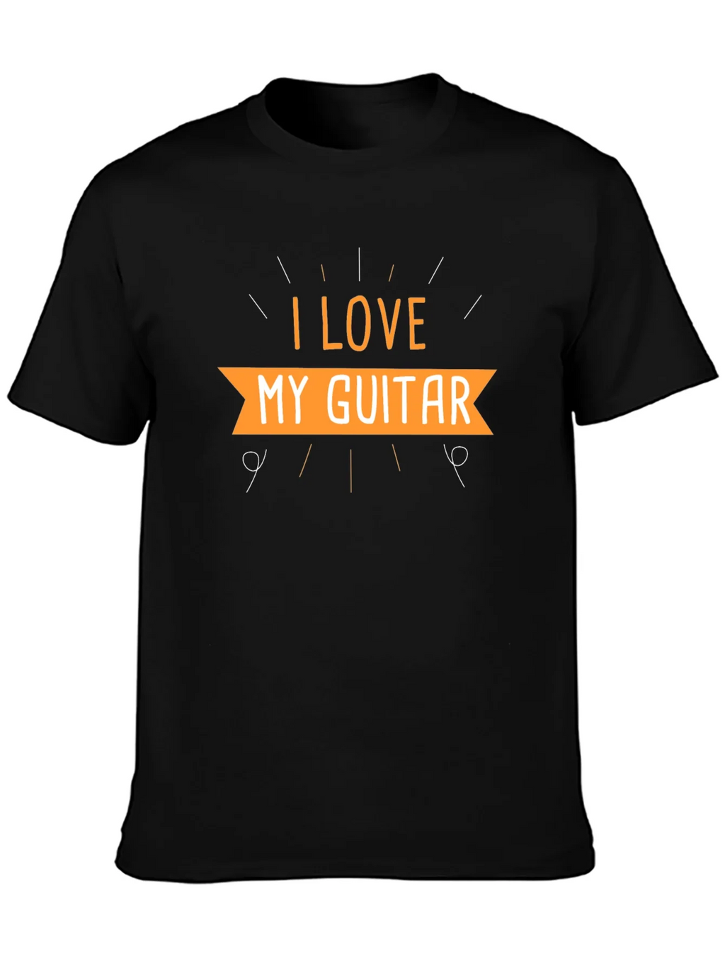 I Love My Guitar Black T-Shirt product image 2
