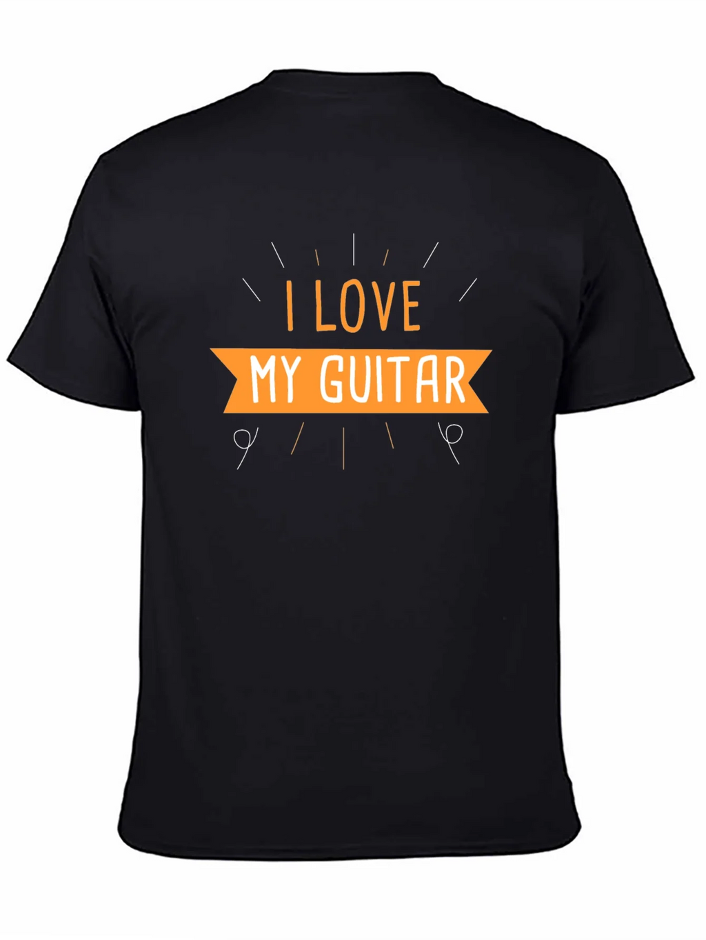 I Love My Guitar Black T-Shirt product image 3