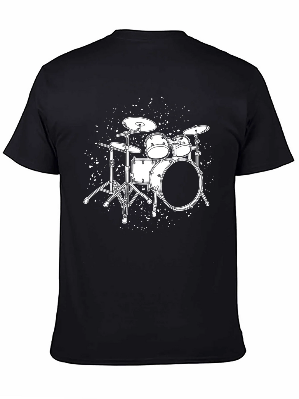 Drum Set T-Shirt - Black Graphic Tee for Music Lovers product image 4