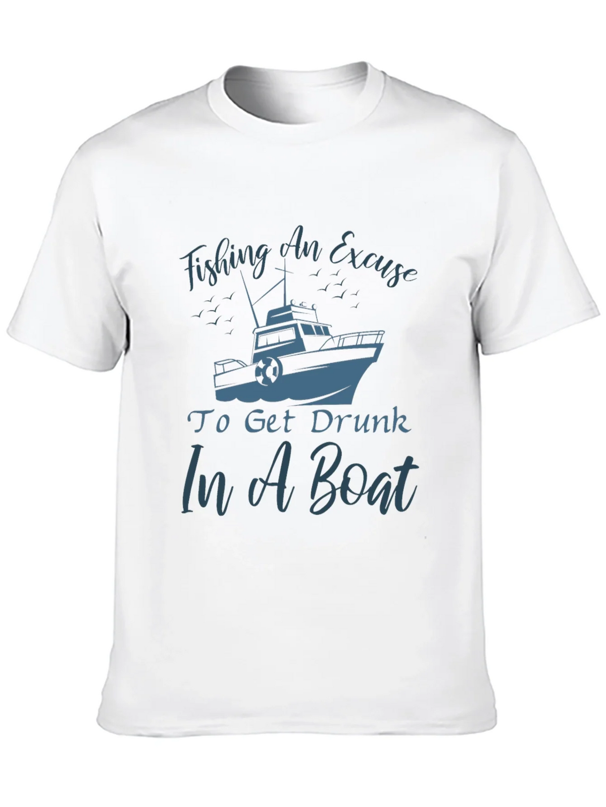 Fishing Boat Graphic Tee - Get Drunk In A product image 9