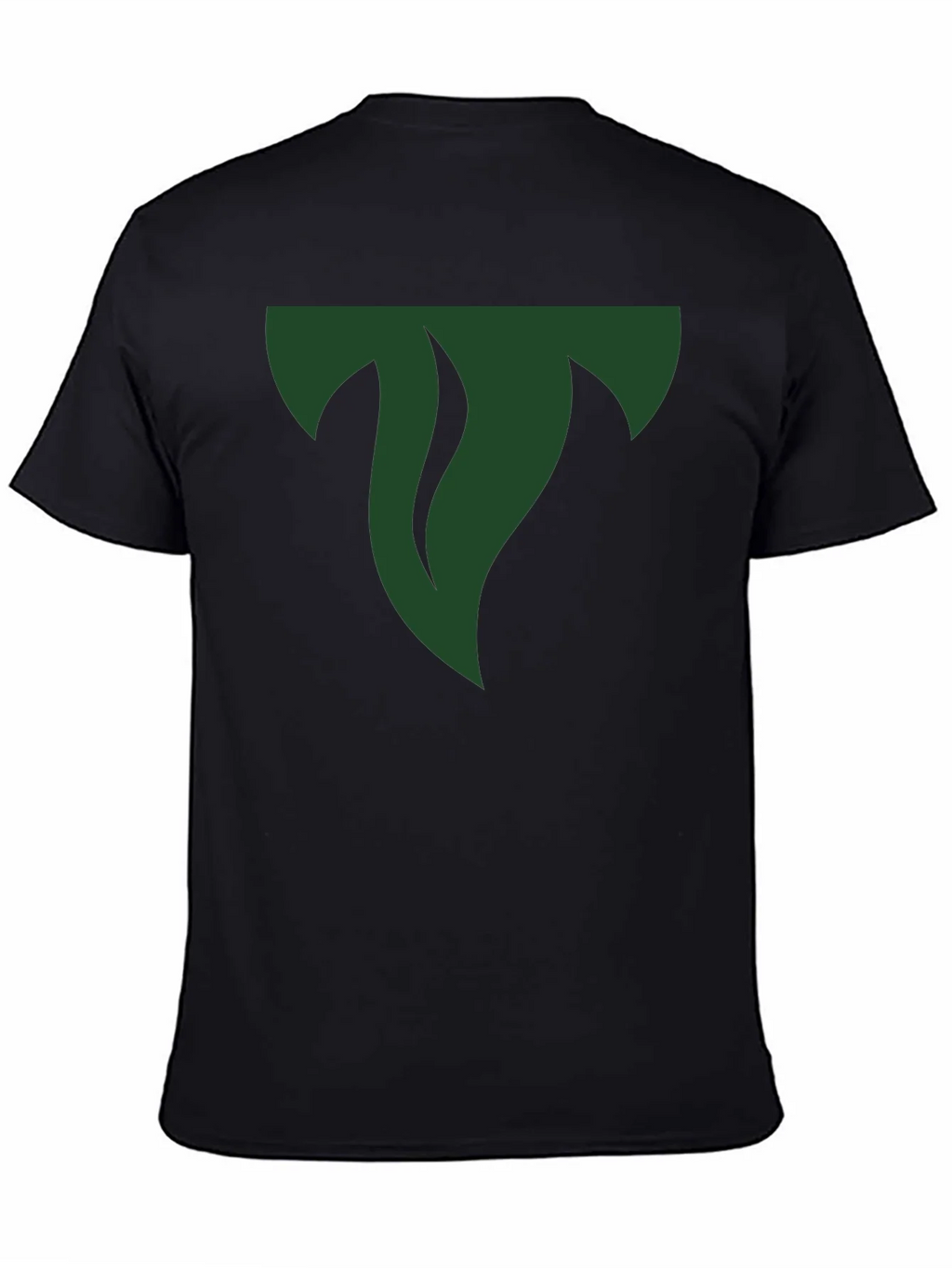 Mens Black Tee with Abstract Green Logo product image 2