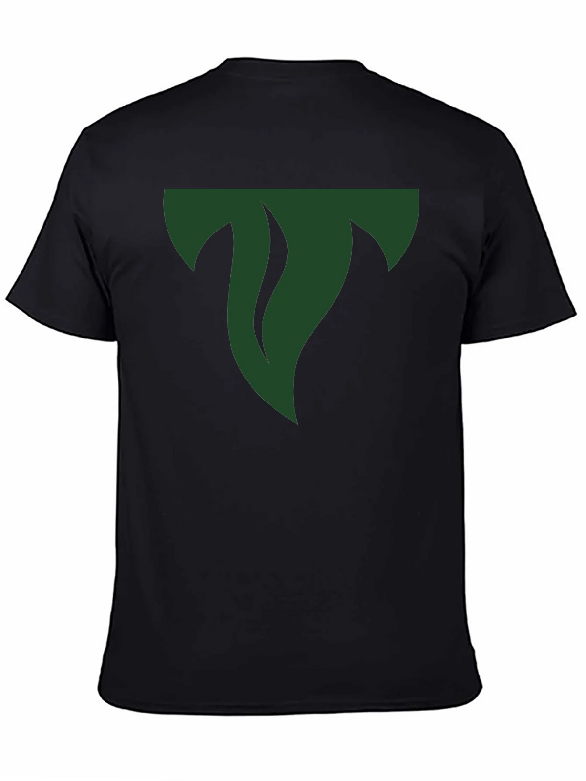 Mens Black Tee with Abstract Green Logo product image 2