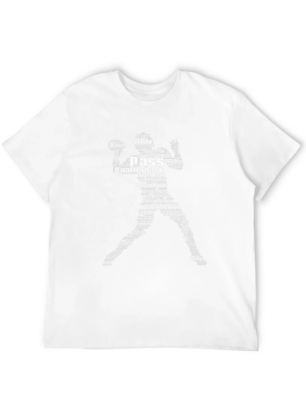 Football Player Word Art Black T-Shirt product image 11