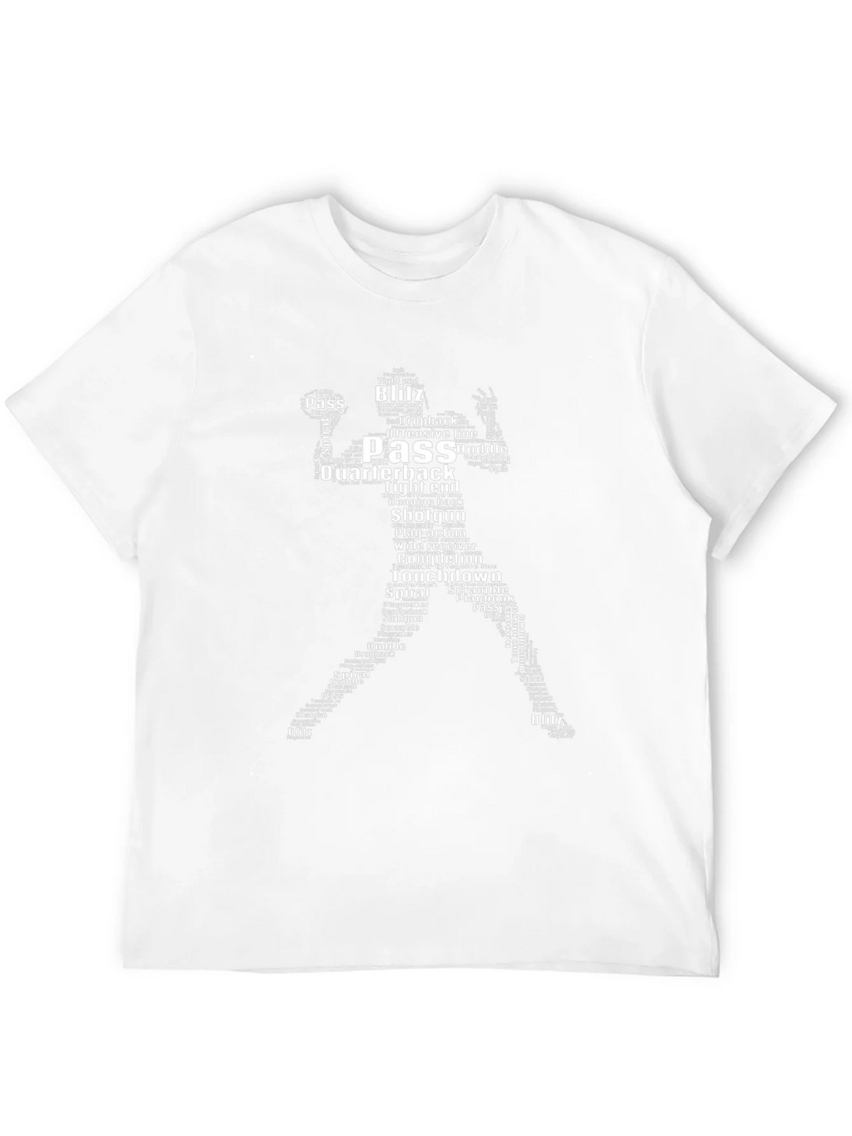 Football Player Word Art Black T-Shirt product image 11