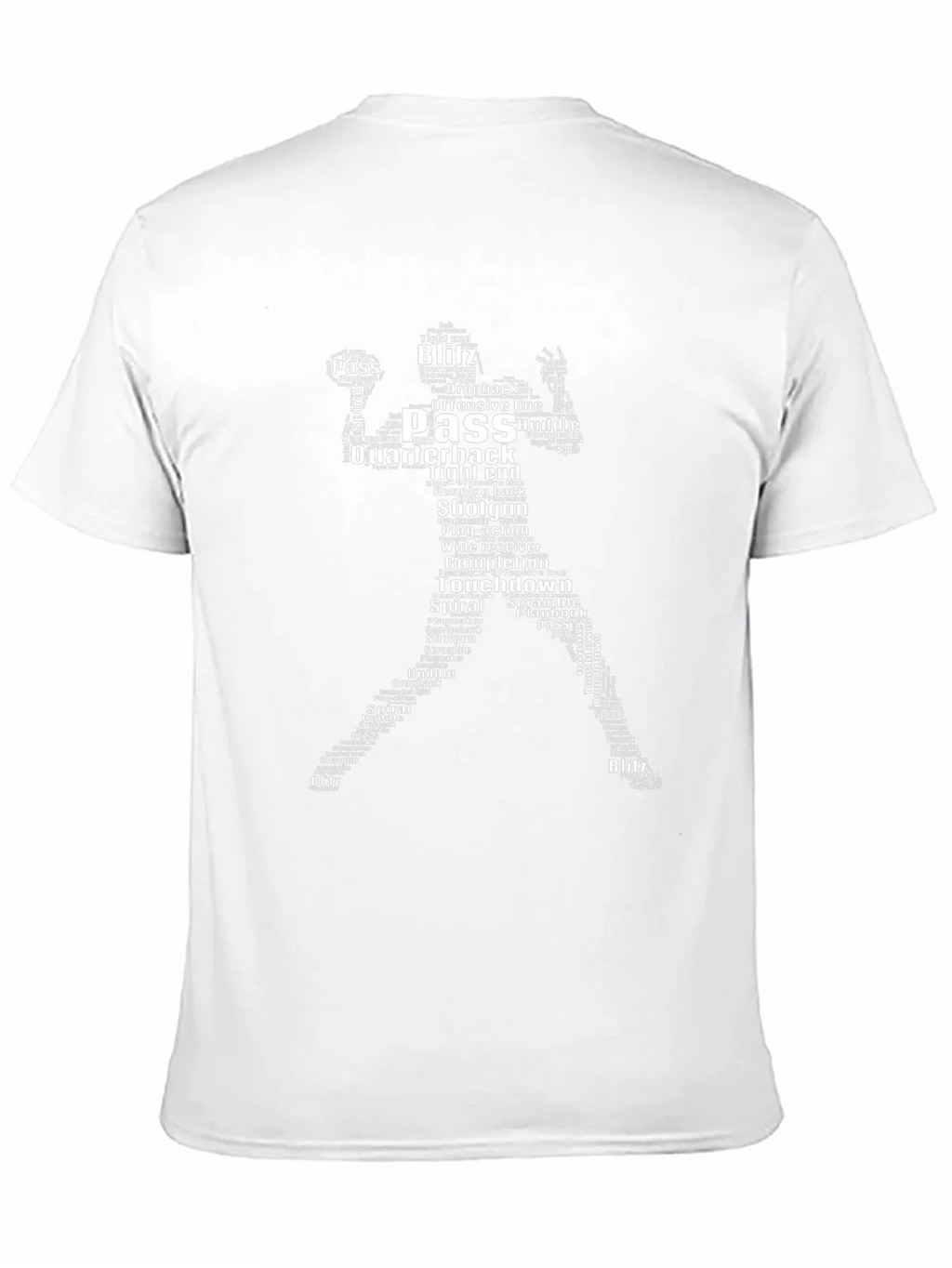 Football Player Word Art Black T-Shirt product image 10