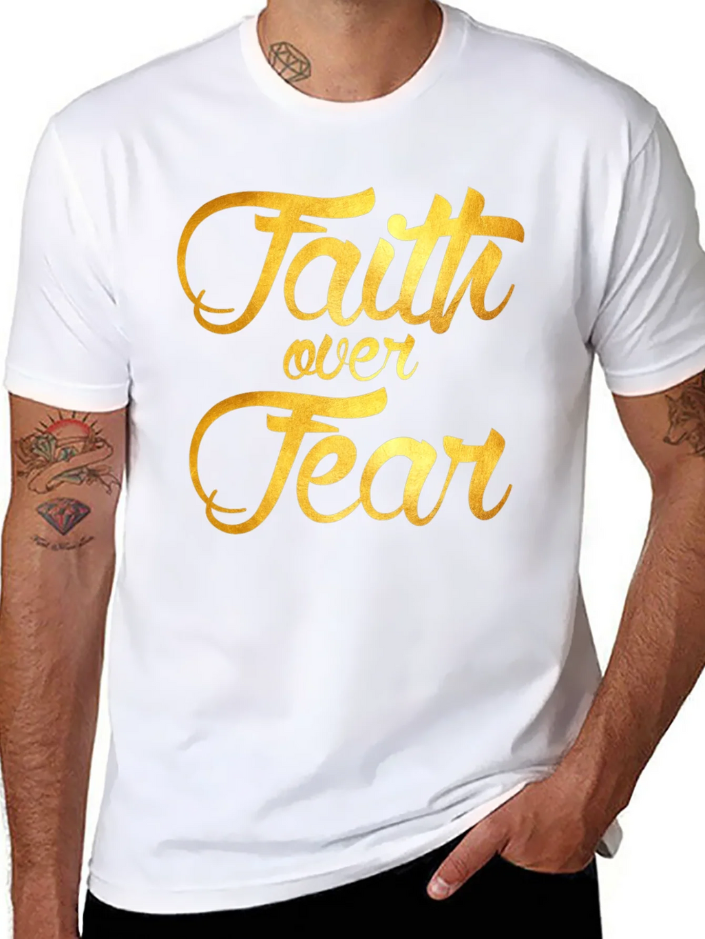 Faith Over Fear Graphic Tee - Inspiring Christian T-Shirt product image 7