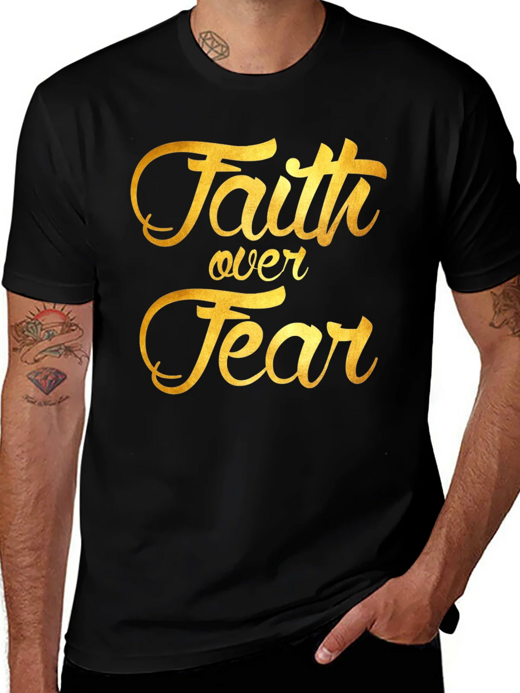 Faith Over Fear Graphic Tee - Inspiring Christian T-Shirt product image 1