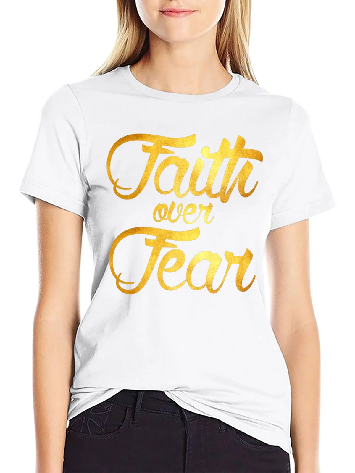 Faith Over Fear Graphic Tee - Inspiring Christian T-Shirt product image 8