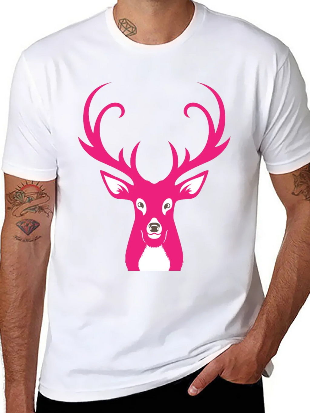 Pink Deer Graphic T-Shirt product image 6
