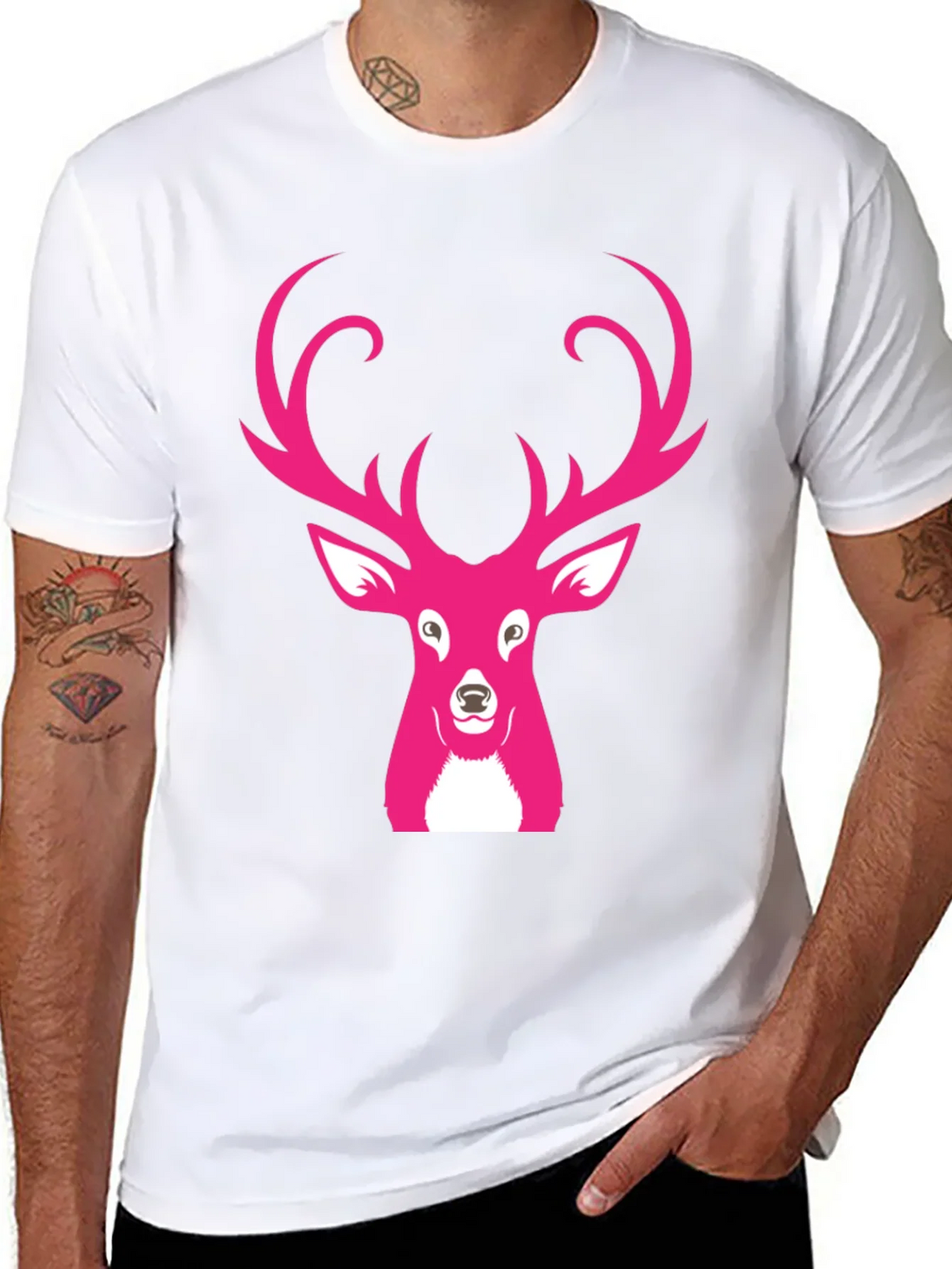 Pink Deer Graphic T-Shirt product image 6