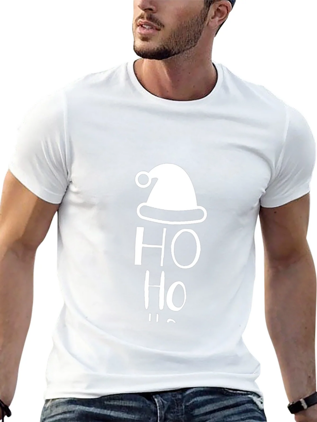 Festive Ho Ho Ho Santa Hat T-Shirt