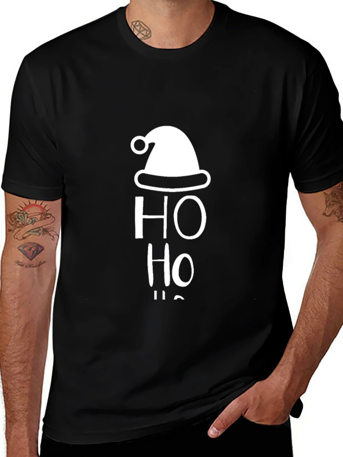 Festive Ho Ho Ho Santa Hat T-Shirt