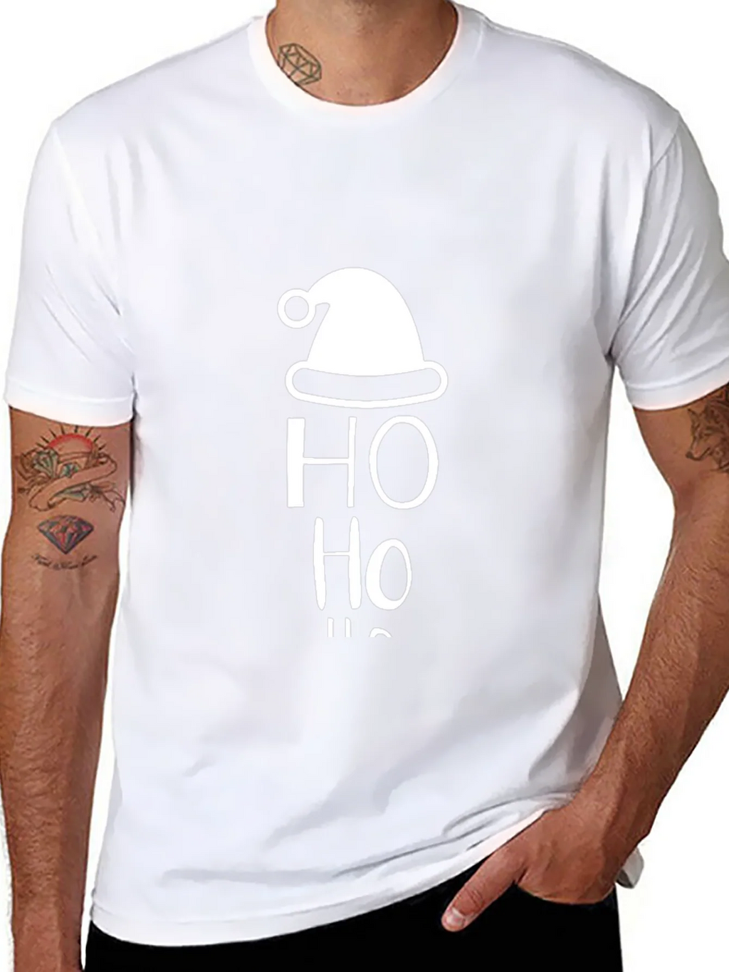 Festive Ho Ho Ho Santa Hat T-Shirt