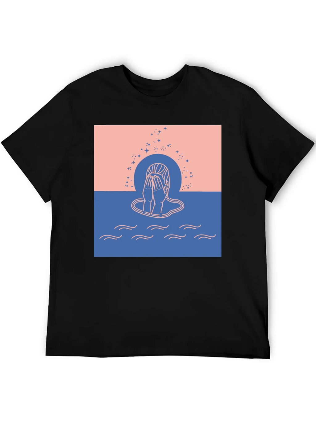 Contemplative Graphic Tee - Unisex Black T-Shirt product image 5