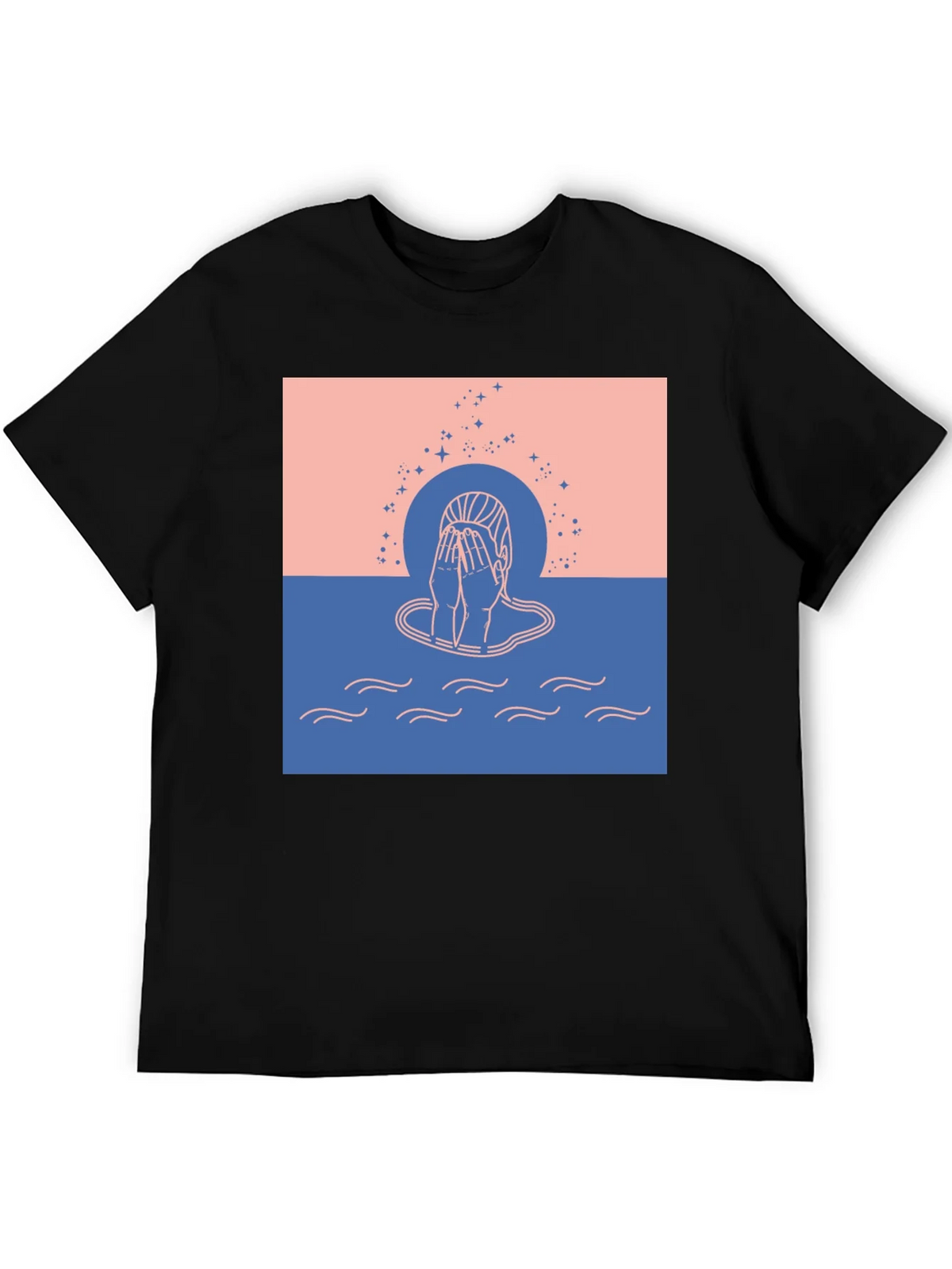 Contemplative Graphic Tee - Unisex Black T-Shirt product image 5