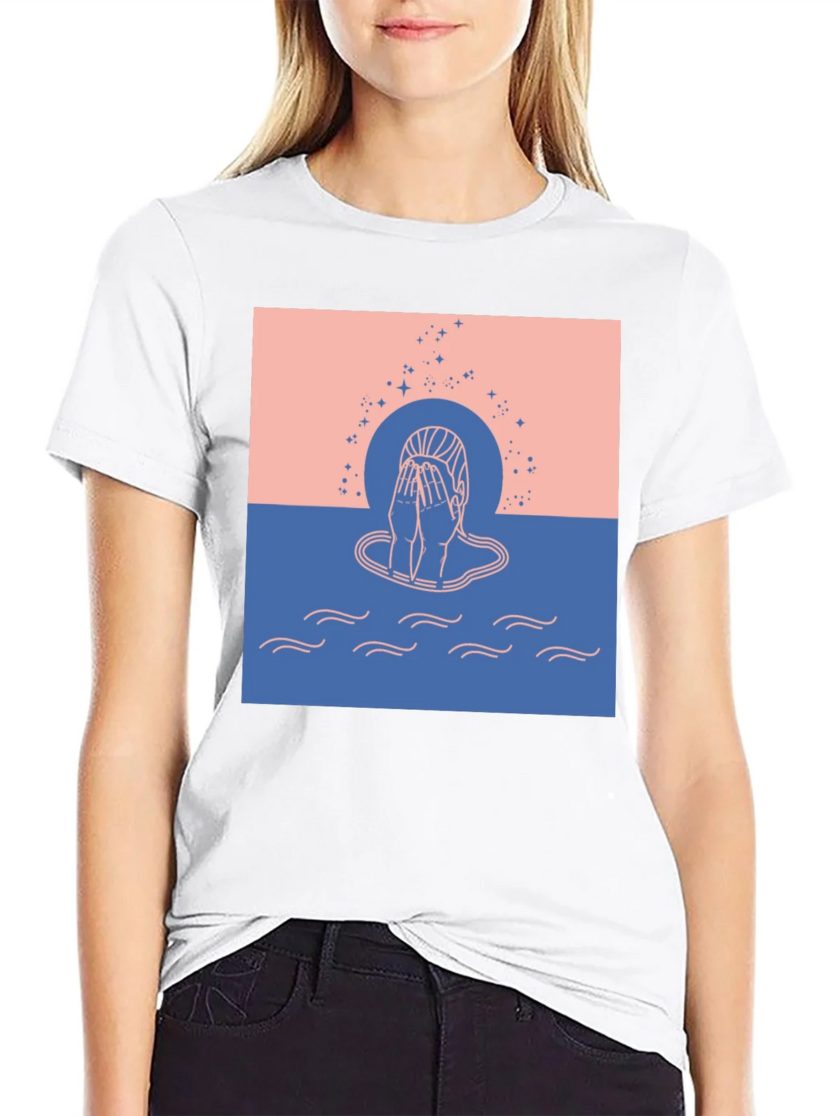 Contemplative Graphic Tee - Unisex Black T-Shirt product image 8