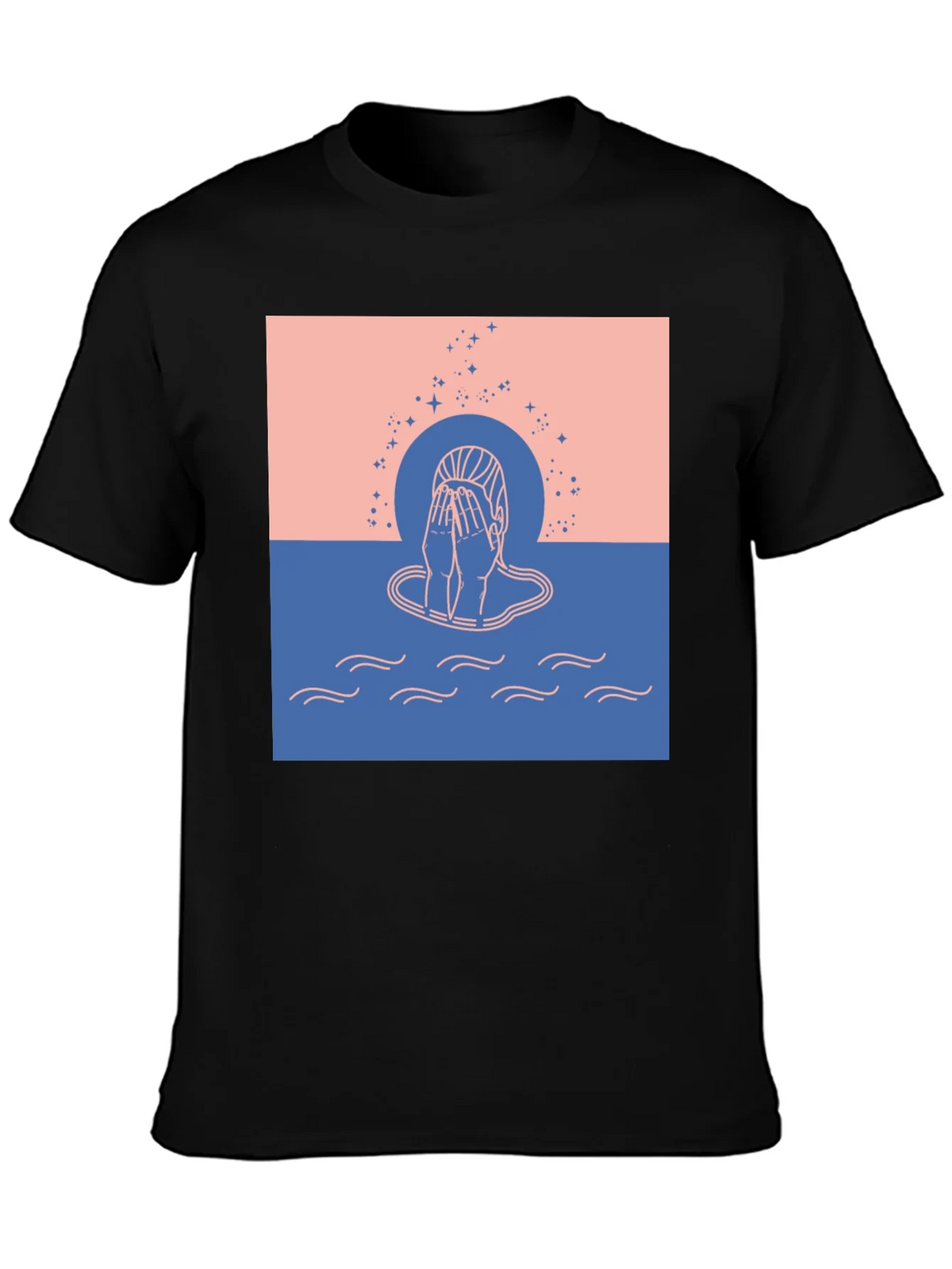 Contemplative Graphic Tee - Unisex Black T-Shirt product image 3