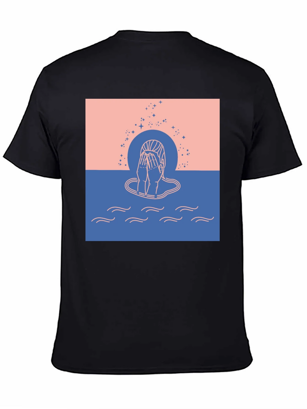 Contemplative Graphic Tee - Unisex Black T-Shirt product image 4
