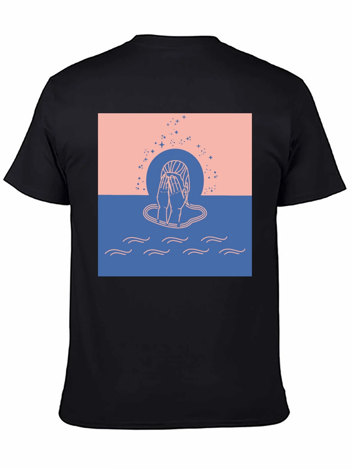 Contemplative Graphic Tee - Unisex Black T-Shirt product image 4