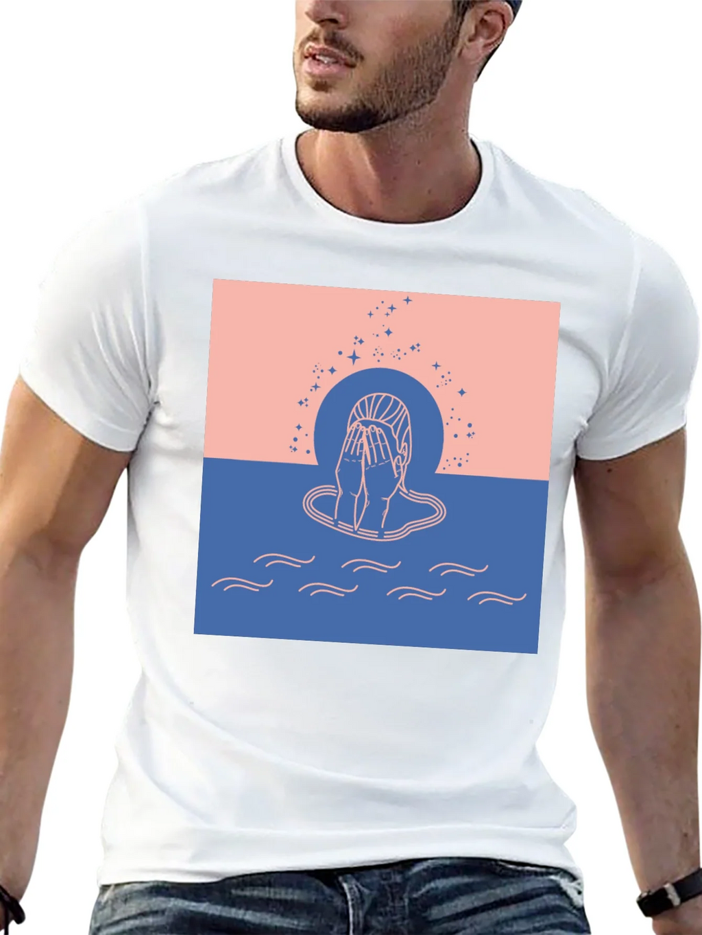 Contemplative Graphic Tee - Unisex Black T-Shirt product image 12