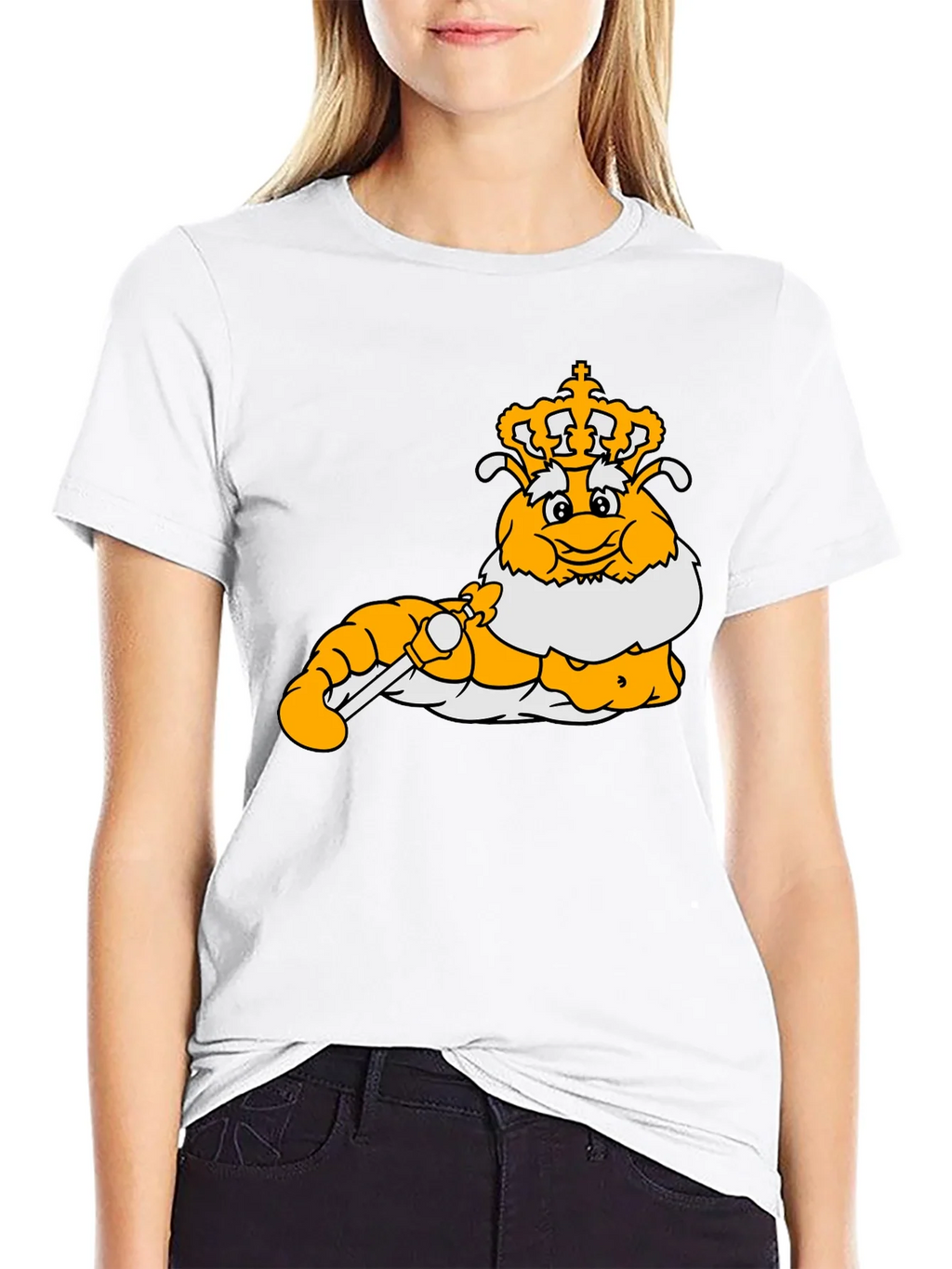 Cartoon Caterpillar King Graphic T-Shirt product image 8