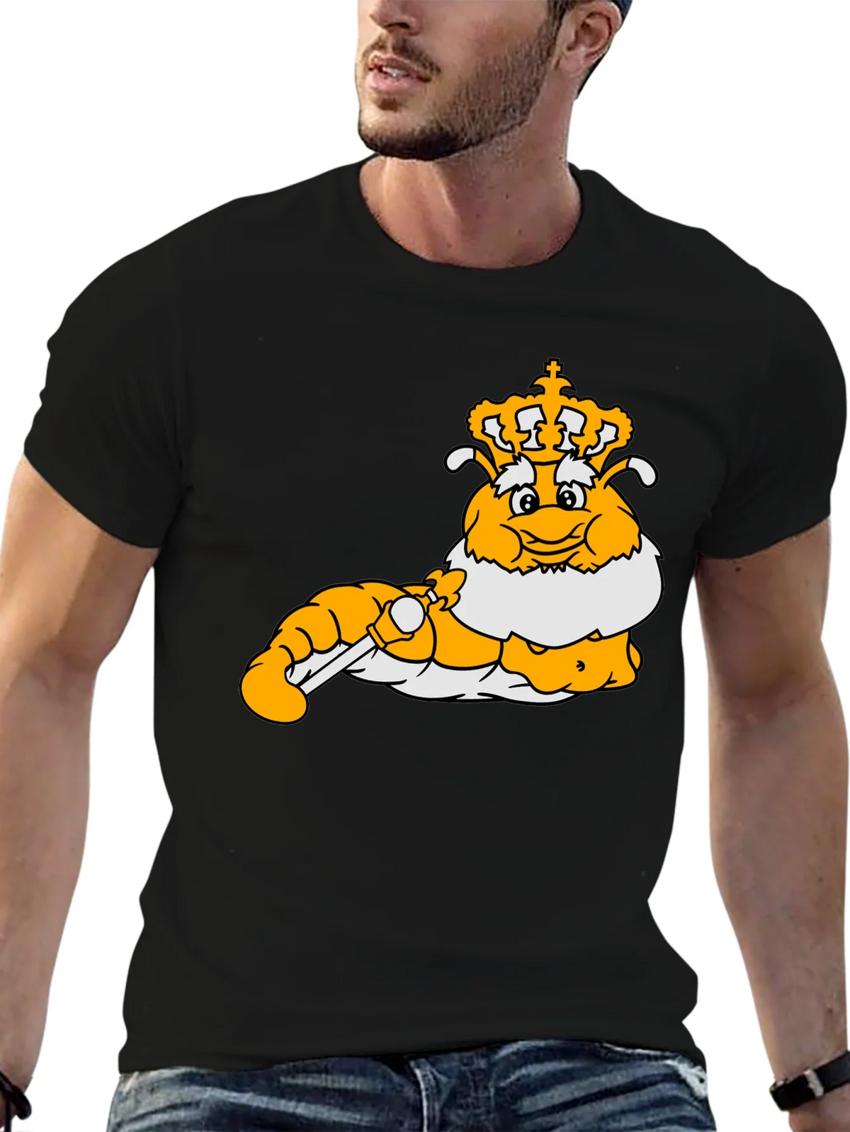 Cartoon Caterpillar King Graphic T-Shirt product image 6