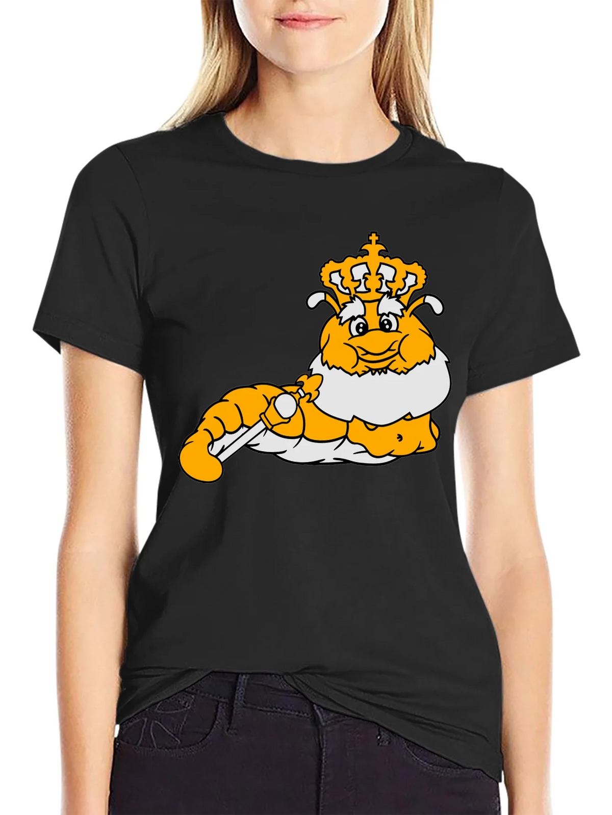 Cartoon Caterpillar King Graphic T-Shirt product image 2