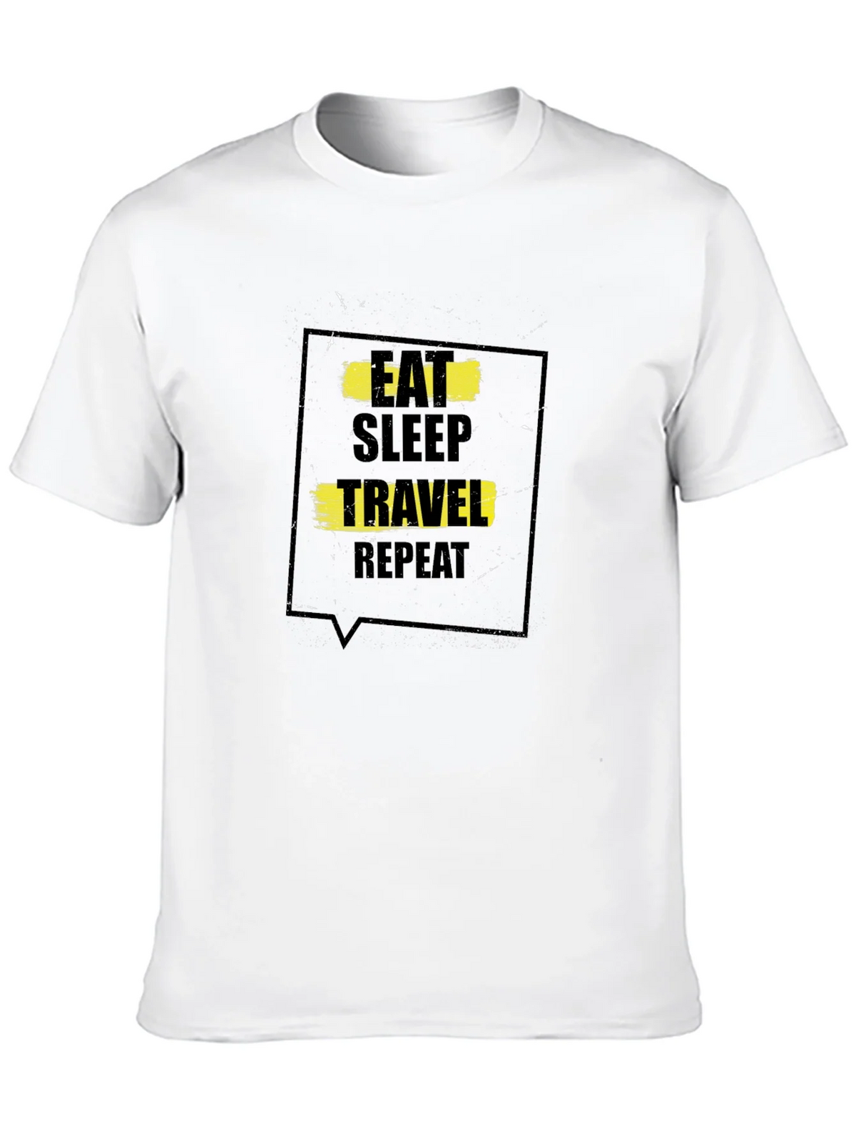 Eat Sleep Travel Repeat Black T-Shirt product image 7