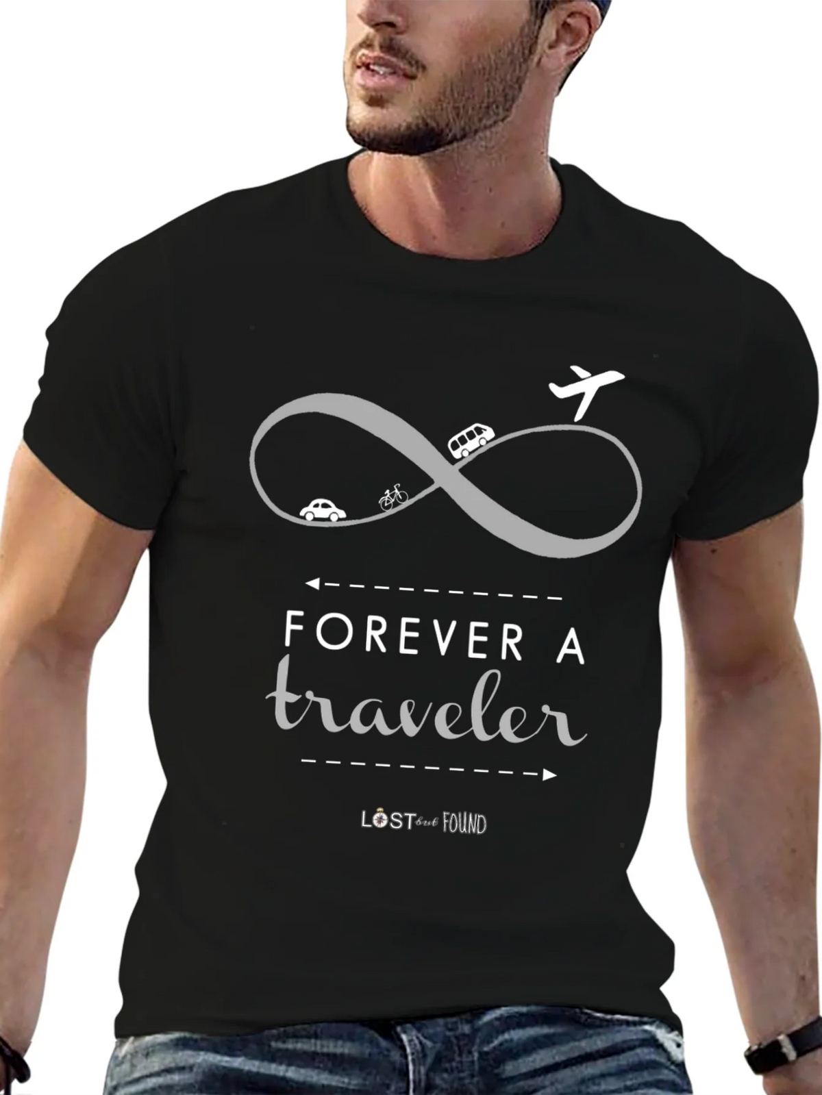 Forever A Traveler Graphic Tee - Black product image 6